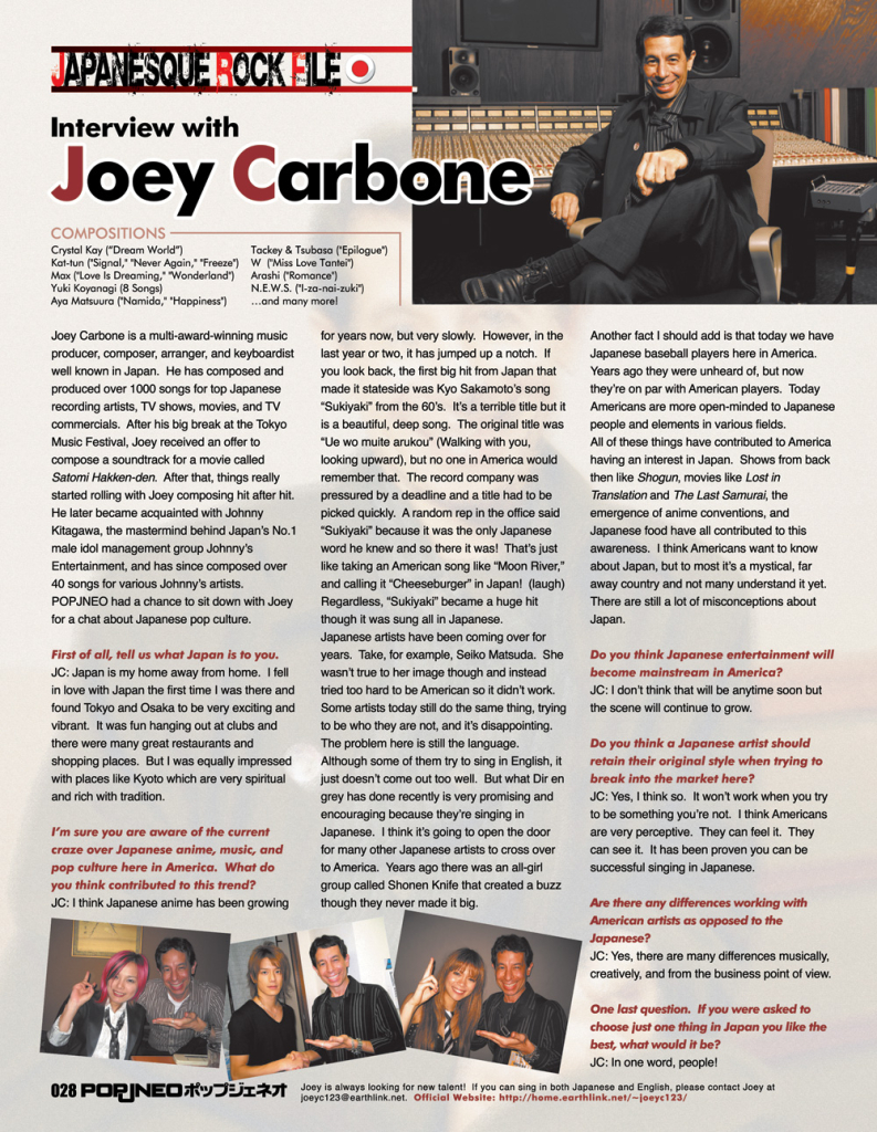 Interview with Joey Carbone